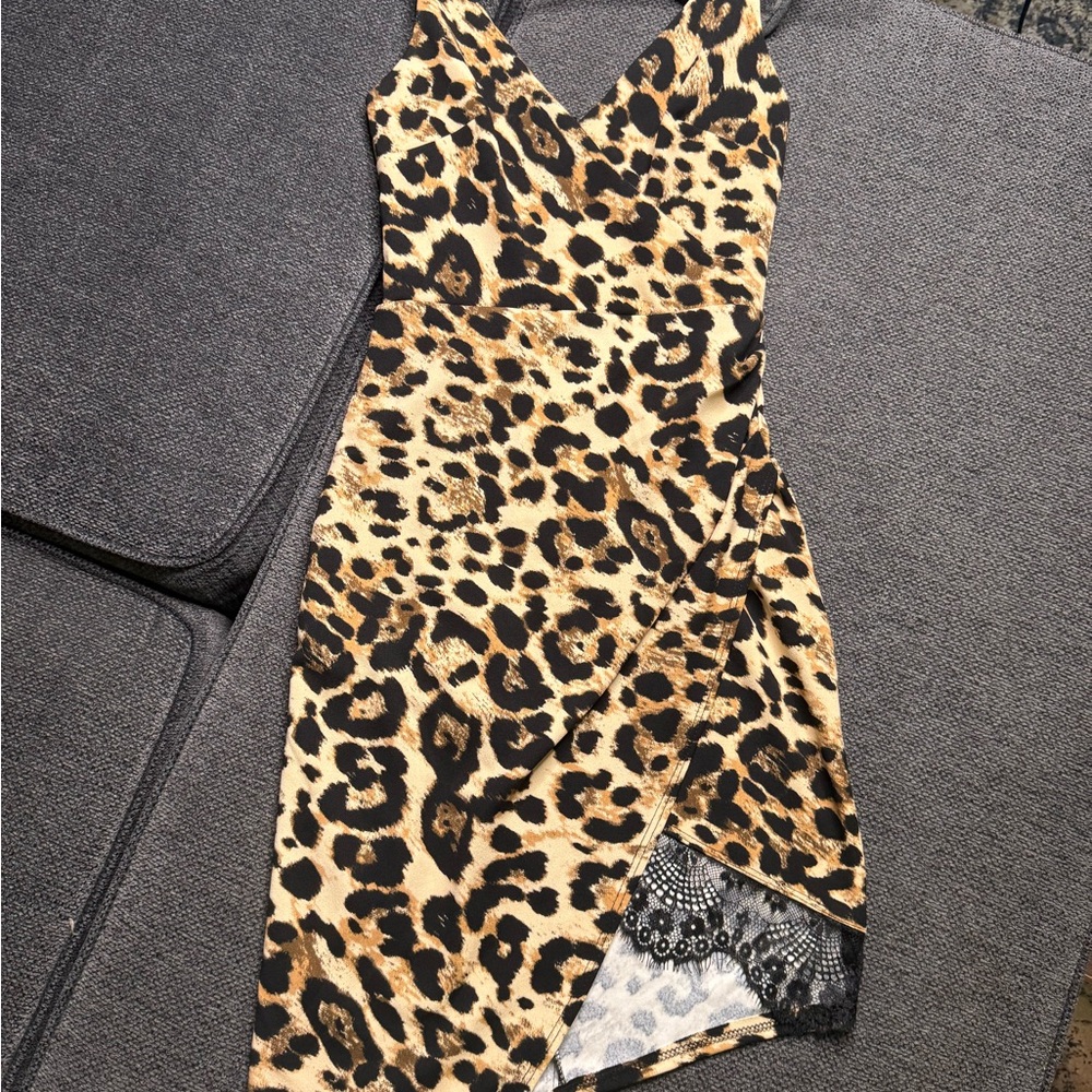 Leopard Print Sleeveless Dress